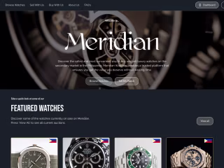 Meridian: Auction platform for Luxury Watches