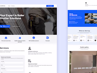 Landing page for Roller Shutter Company