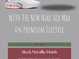 Promotional sales email for nike