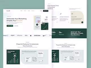 Saas Landing Page, Automation UI design