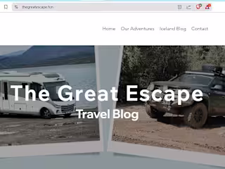 Travel Blog Website Design: "The Great Escape