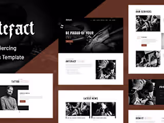 Artefact - Elementor Tattoo Piercing Studio WordPress Theme