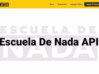 Escuela de Nada docs landing page 