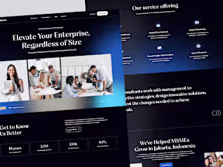 Business Analysis Landing Page Design