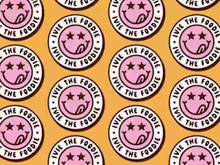 Visual brand identity design for a food influencer