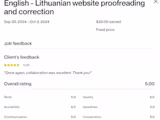 Proofreading and correcting Lithuanian website