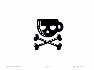 Caffeine or Coffin Logo Design