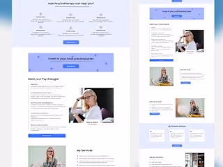 Website Landing Page for a Portfolio Website