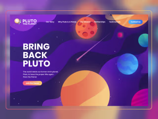 Bring Back Pluto | Landing Page Design