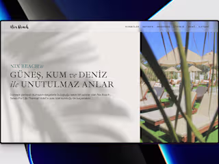 Nix Beach Framer Website w/Text Animations