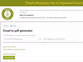 Tool to Extract Emails And Chats Into A Neat PDF