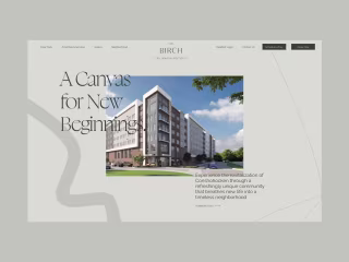 Development of a Beautiful Website | The Birch at 51 Washington