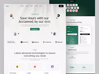 SaaS Landing Page Design - deel.