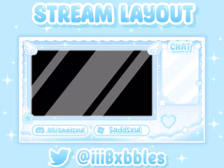 💫Pastel Blue Stream Layout ☄️