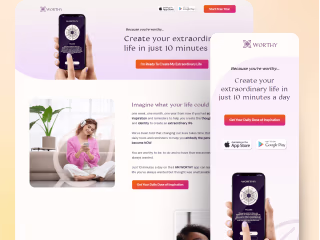 Showit Sales Page – Worthy App