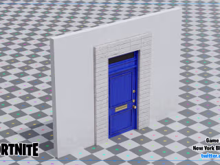 Fortnite Wall Asset: NY Blue Door