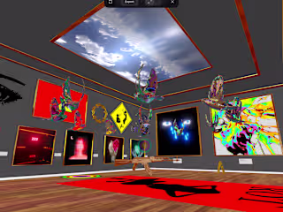 SPLINE 3D INTERACTIVE ART GALLERY (DESKTOP AND MOBILE FRIENDLY)