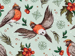 Christmas Bunting Garland · Pattern Illustrations
