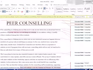 Proofreading of Articles