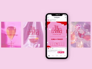Brand identity for "The Ladies Lounge"