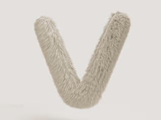 3d animated furry letter
