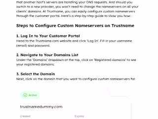 Help center writer for Trustname.com