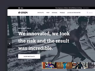ONDA Wetsuits - Ecommerce Redesign B2C