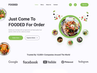 Fast food website design with WordPress