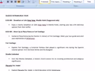 Itinerary Creation