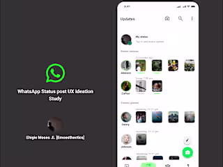 WhatsApp status post UX Ideation Study