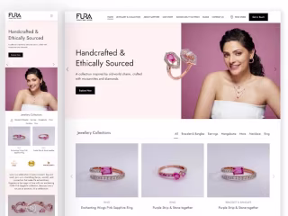 Custom Design Jewlery Product Showcase Website Using Elementor
