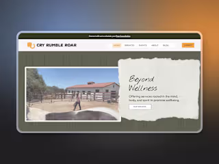 Cry Rumble Roar Branding and Web Design