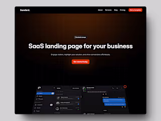SaaS website template for modern businesses
