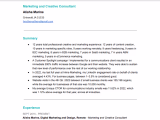 Review my resume