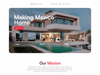 Making Mexico Home Framer Website Design and Development