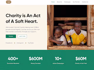 Charity Organization Website Design