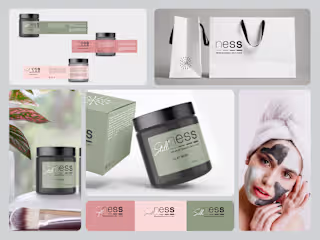 Brand Visual Identity for Ness, mineral based skin care