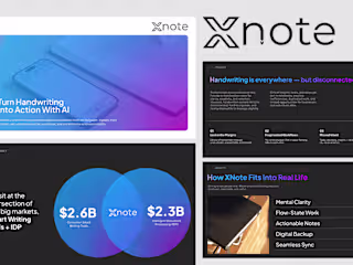 XNote AI Pitch Deck Design
