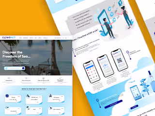 HOMEPAGE UI DESIGN OF A WEBSITE