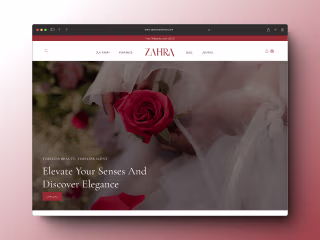 Zahra Perfumes | UI Design