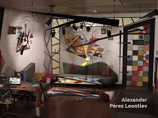 Kandinsky Style Interior Design 3D Concept