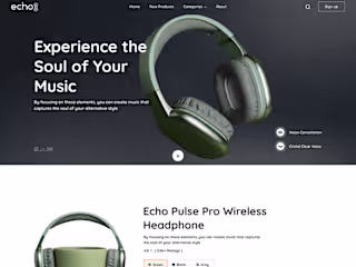 Echo, a headphone e-com website :: Behance