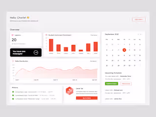 Instructor Dashboard for a Music School