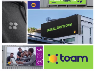 Toam brand visual identity 
