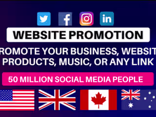 I will promote your website link to 50M USA, UK active audience 