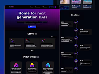 Web3 styled Website UI design