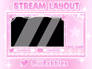 🌸 Cute Pink Stream Layout 💕