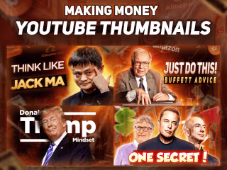 Making money YouTube thumbnails on Behance