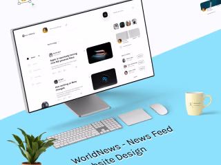 WorldNews - News Feed Website Design
