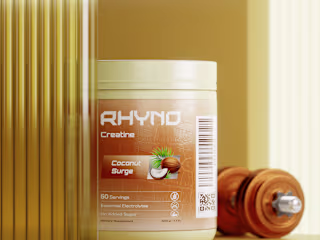 Rhyno Fitness 3D Protein Powder Visualization